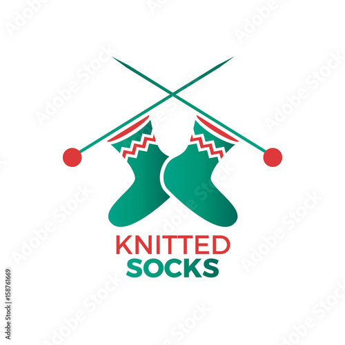 Knitted socks logo