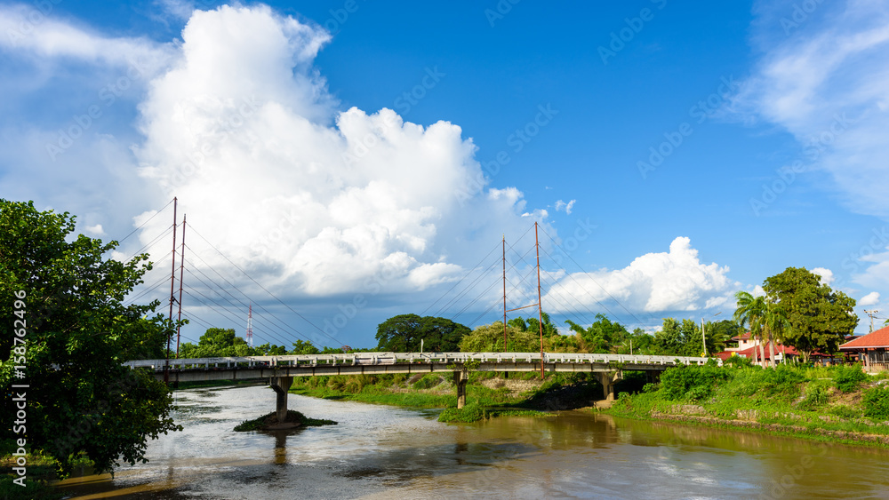 Thanang bridge in Lamphun Province,Thailand.