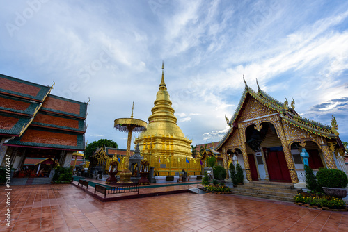 Wat Phra That Hariphunchai in Lamphun Province, Thailand.