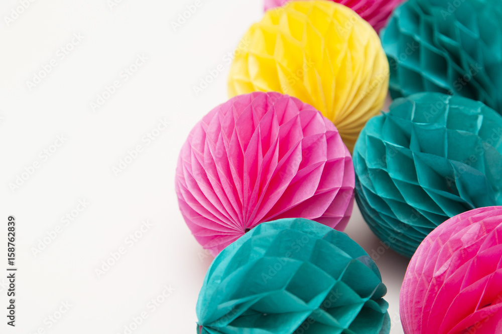 Bright party honeycomb pom pom decorations Bright party honeycomb pom pom decorations
