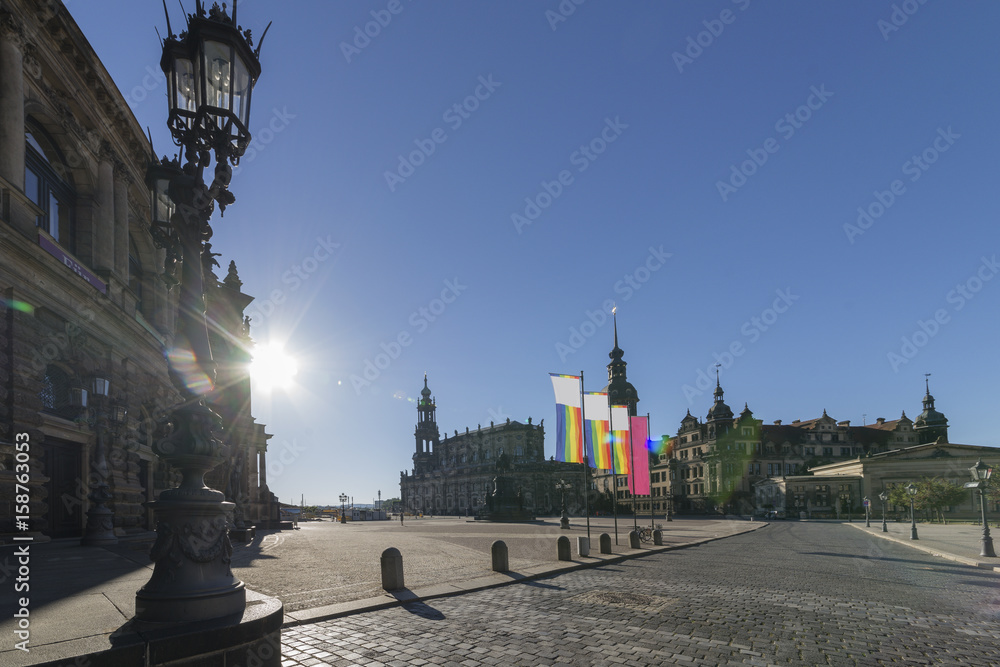 Fototapeta premium Dresden, Zentrum, Semperoper, Platz