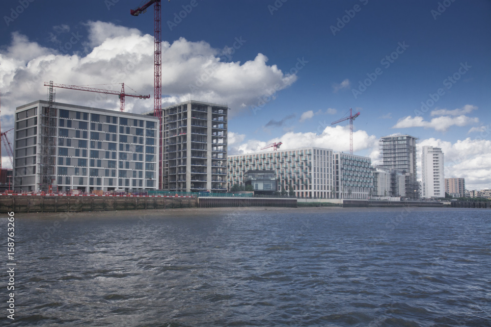 LONDON/UK - MAY 20 : Royal Wharf, a new construction site between North Greenwich and Woolwhich