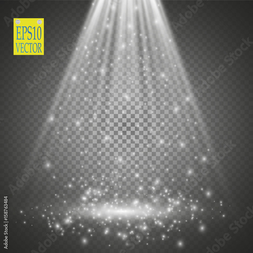 Vector Spotlights. Scene. Light Effects.