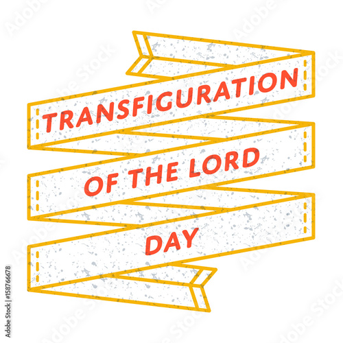 Transfiguration of the Lord Day emblem isolated vector illustration on white background. 6 august catholic holiday event label, greeting card decoration graphic element