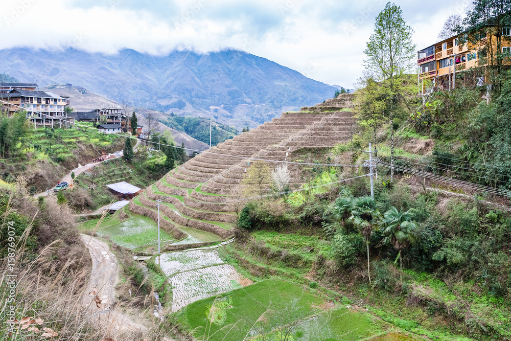 way to Dazhai village in Longsheng Rice Terraces