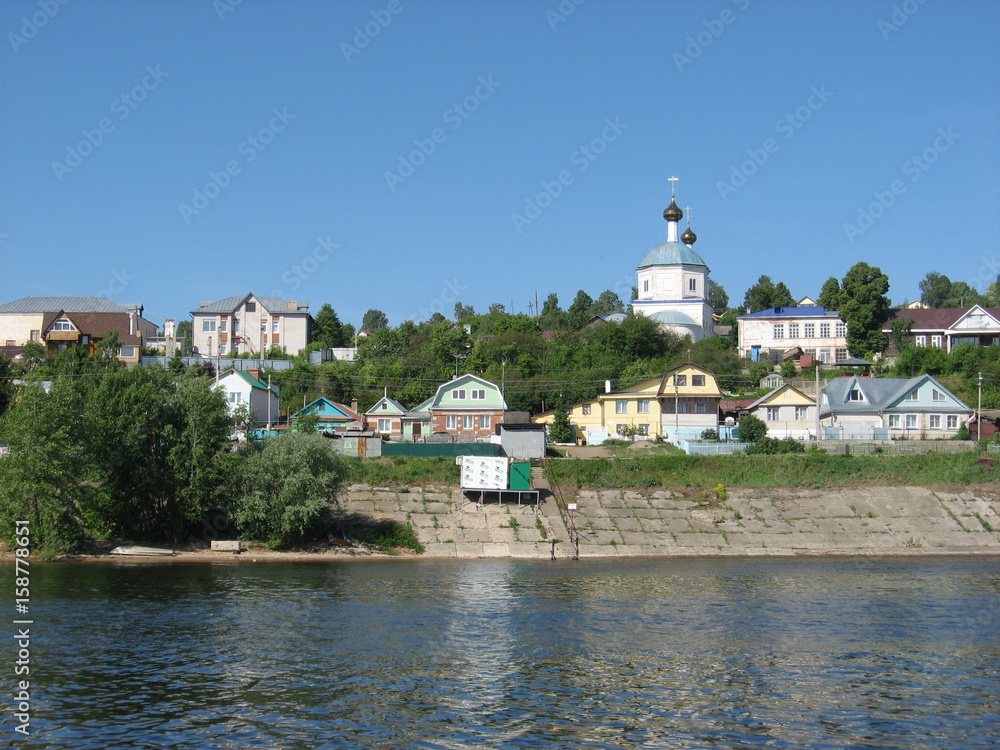 Village on the banks of the Volga