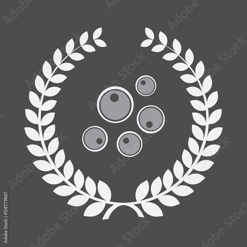 Isolated laurel wreath with oocytes