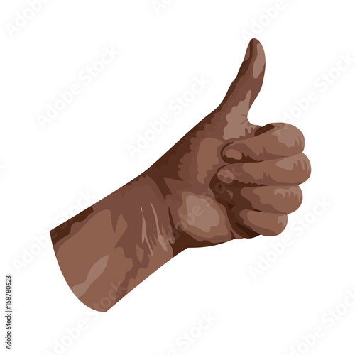 Human thumb up vector
