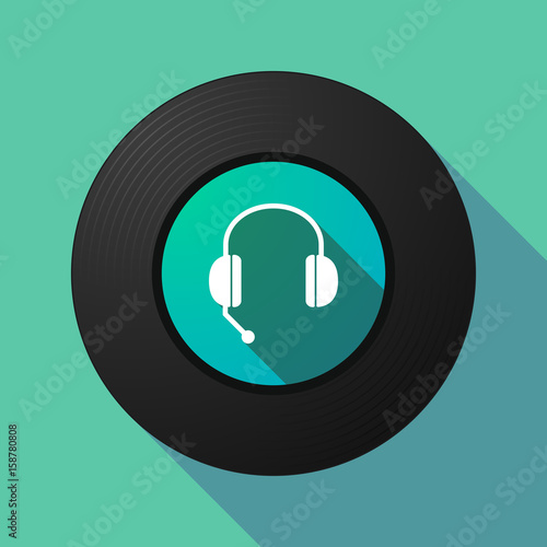 Long shadow music disc with  a hands free phone device