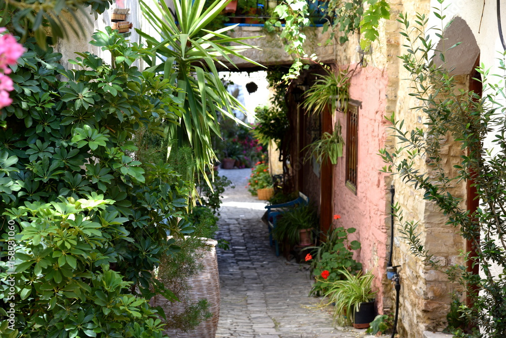 alley in Lefkara, Cyprus 