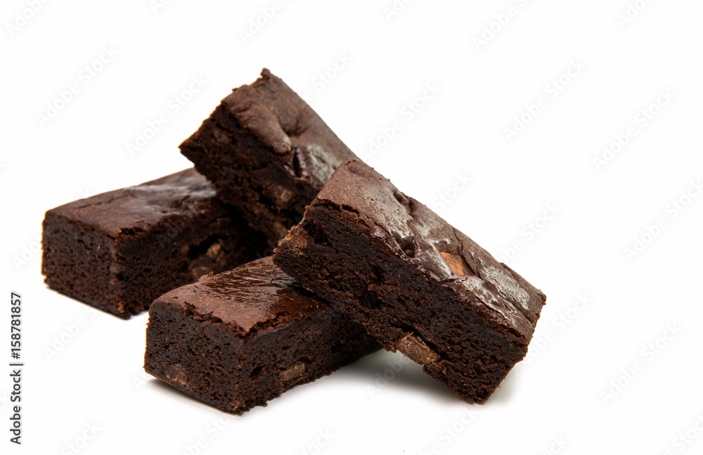 Chocolate Brownie isolated