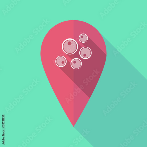 Long shadow map mark with oocytes