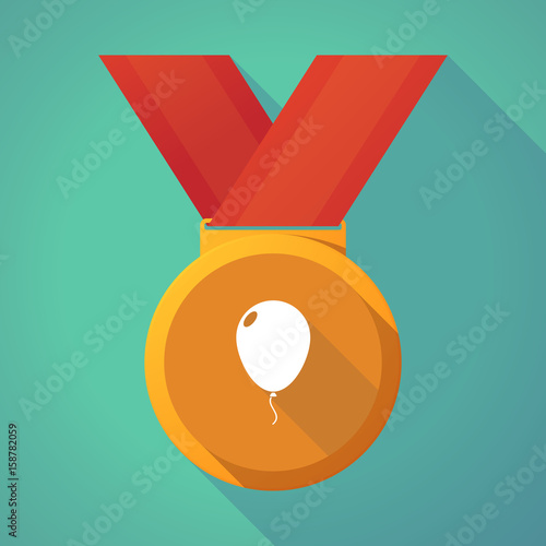 Long shadow medal with a balloon