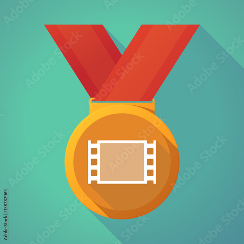 Long shadow medal with a film photogram