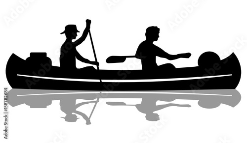 Silhouette Paddelboot