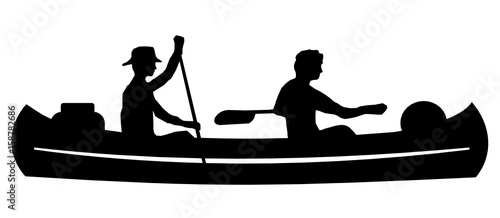 Silhouette Paddelboot