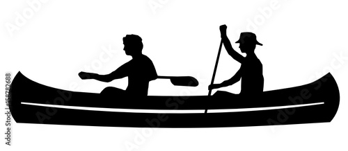 Silhouette Paddelboot