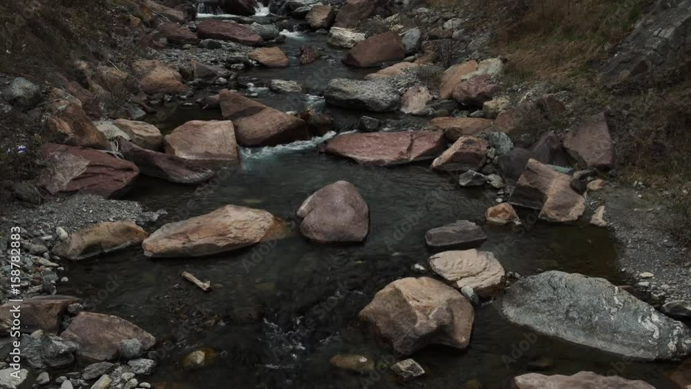 Beautiful creek in the mountains in Italy,4K Beautiful creek in the mountains in Italy,4K