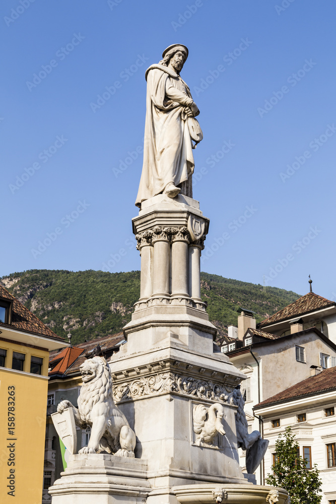 Walther-Denkmal, Bozen, Südtirol, Italien, Walther statue, Bolzano, South Tyrol, Italy