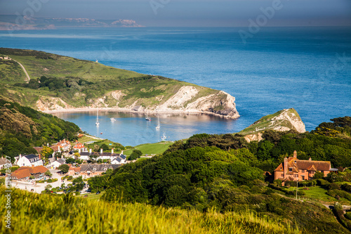 Εκτύπωση καμβά british seaside - summer holiday destination - Lulworth cove on Jurassic coast i