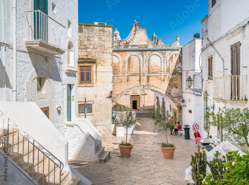 Scenic view in Ostuni, city located about 8 km from the coast, in the province of Brindisi, region of Apulia, Italy. photo
