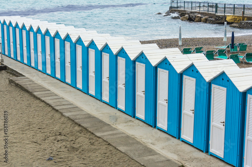 A deserted local beach in Santa Margherita Ligure, Italy