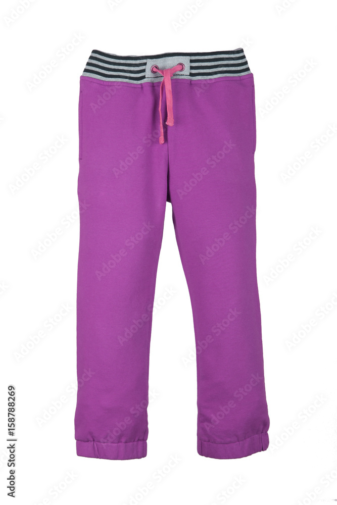 sports pants with an elastic band isolated on white sports pants with an elastic band isolated on white