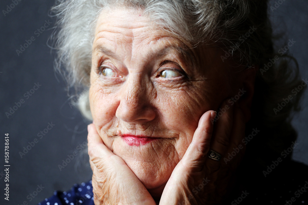 Thoughtful grandmother portrait Thoughtful grandmother portrait