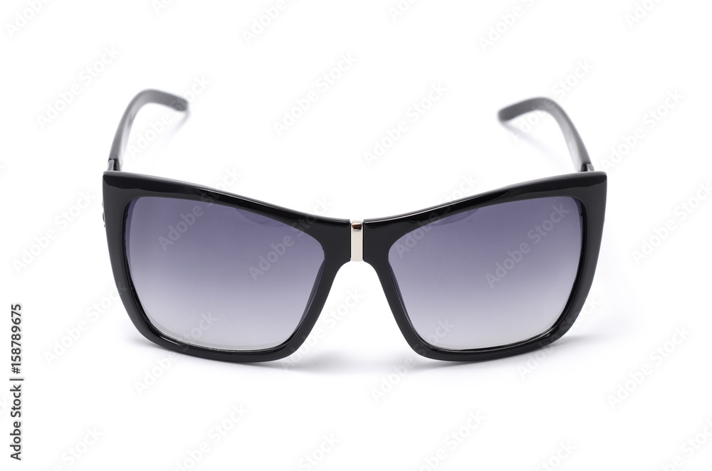 Sunglasses in white wide frame isolated Sunglasses in white wide frame isolated