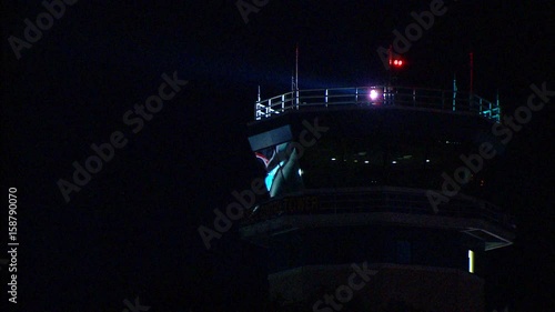 Airport Control Tower Night