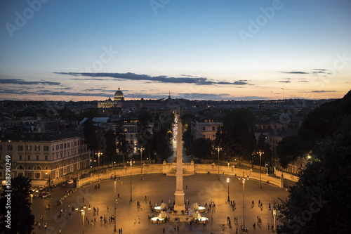 Rome (Italy) - Piazza del Popolo by nigth