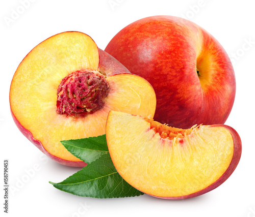 peach fruits isolated
