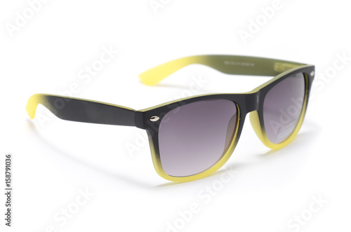 sunglasses in thick gradient plastic frame isolated on white