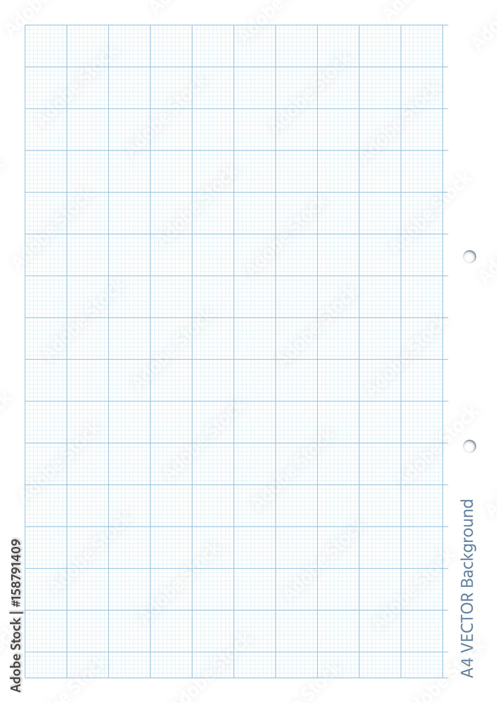 A sheet of paper with a grid of lines. Hole-punching. A sheet of paper with a grid of lines. Hole-punching.