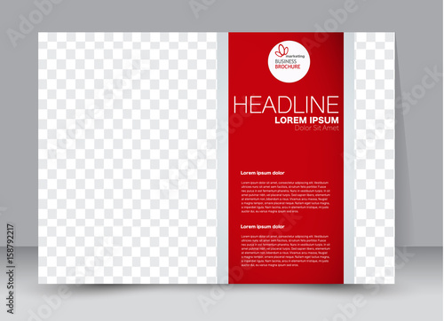 Flyer, brochure, billboard template design landscape orientation for education, presentation, website. Red color. Editable vector illustration.