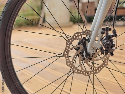 Bicycle front disc brake.