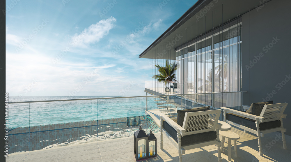 Sea view swimming pool in modern loft design,Luxury ocean Beach house Sea view swimming pool in modern loft design,Luxury ocean Beach house