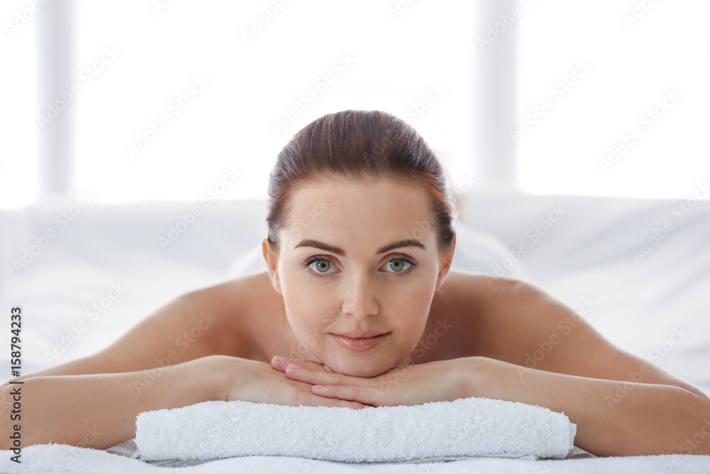 Beautiful girl in spa salon Beautiful girl in spa salon