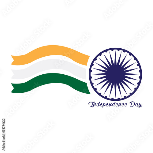 Happy indian independence day graphic design, Vector illustration