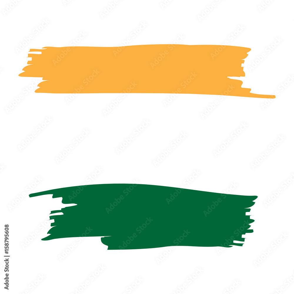 Isolated Indian flag on a white background, Vector illustration Isolated Indian flag on a white background, Vector illustration