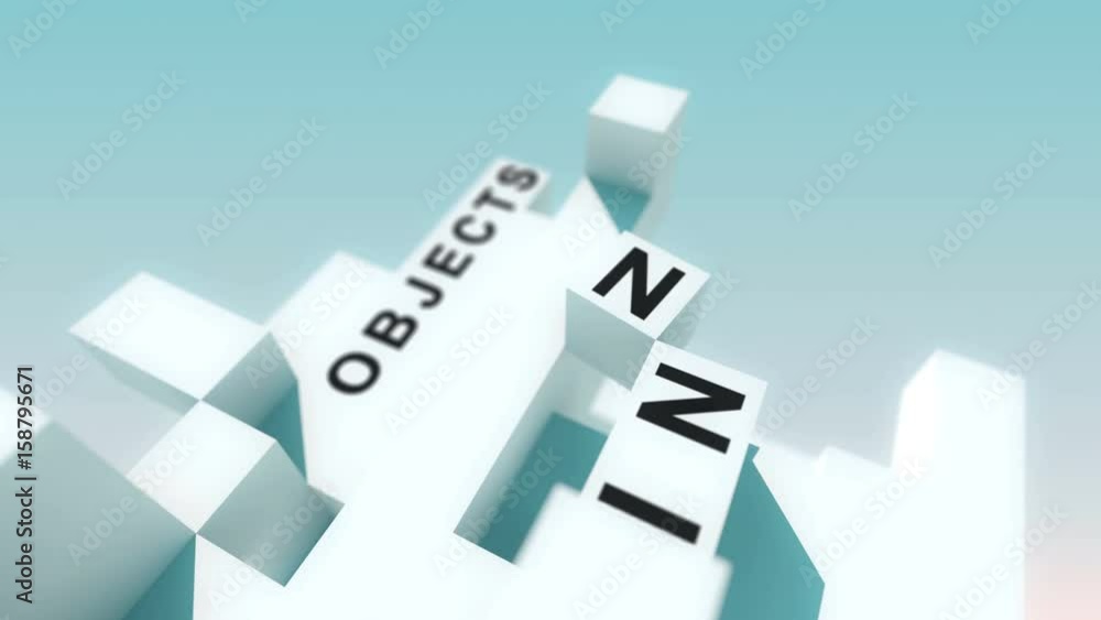 Internet Of Things words animated with cubes Internet Of Things words animated with cubes