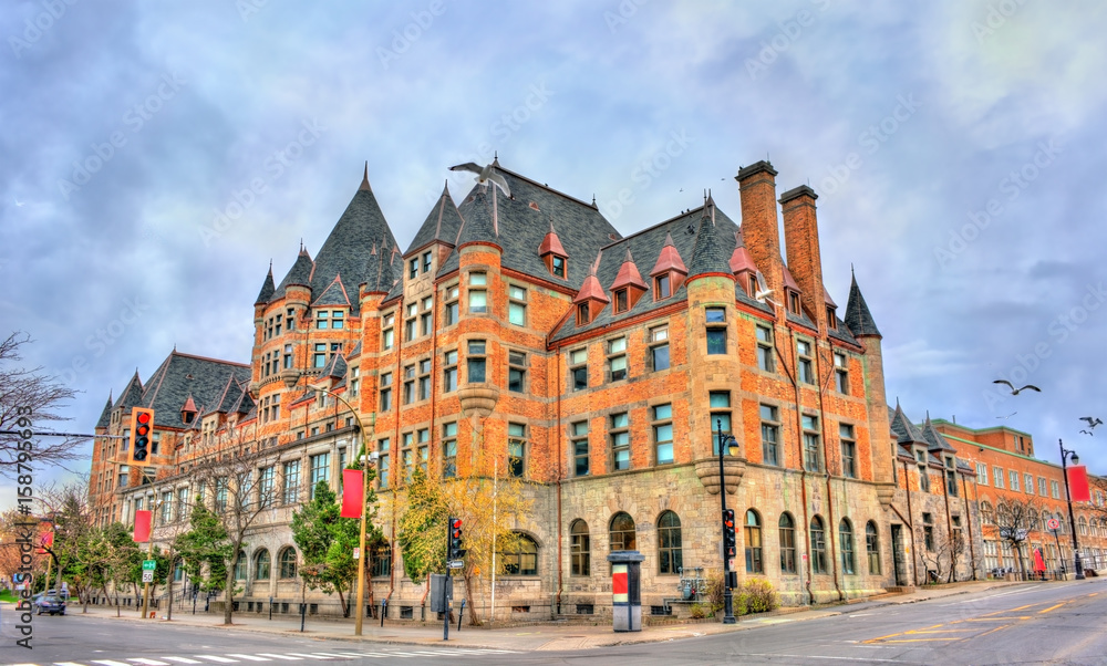 Place Viger, a historic hotel and train station in Montreal - Quebec, Canada.