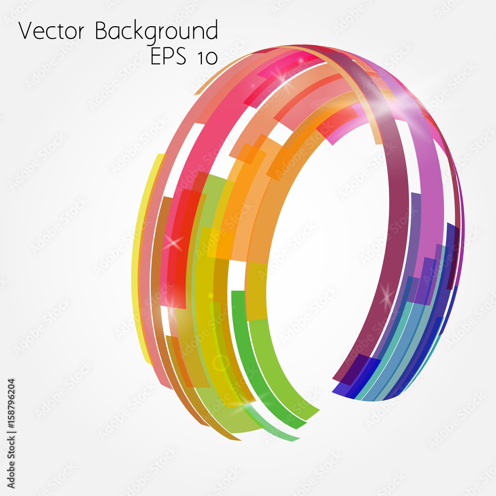 Obraz premium Colorful abstract vector background. Abstract technology 3d shape
