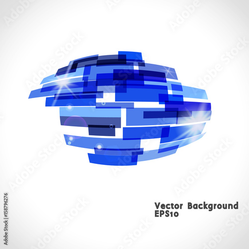Colorful abstract vector background. Abstract technology 3d shape