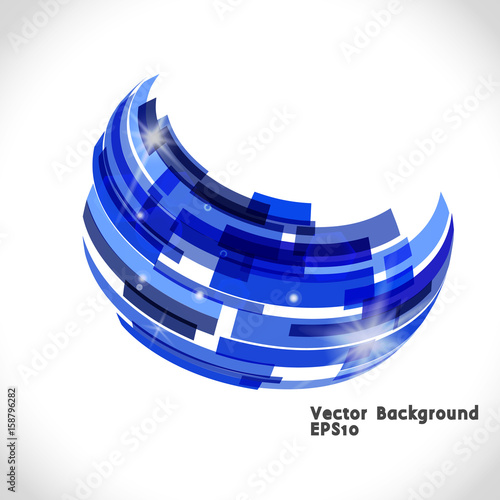 Colorful abstract vector background. Abstract technology 3d shape
