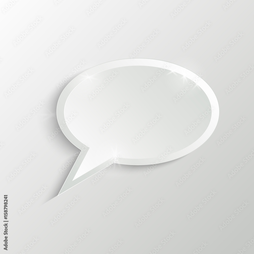 Speech bubble icon on grey background. Vector web illustration Speech bubble icon on grey background. Vector web illustration