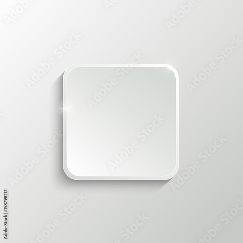 White Blank Button. Vector illustration