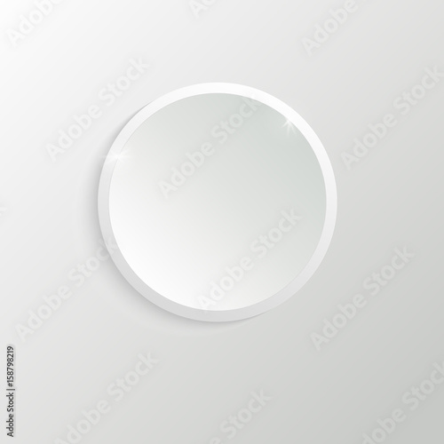 White Blank Button. Vector illustration