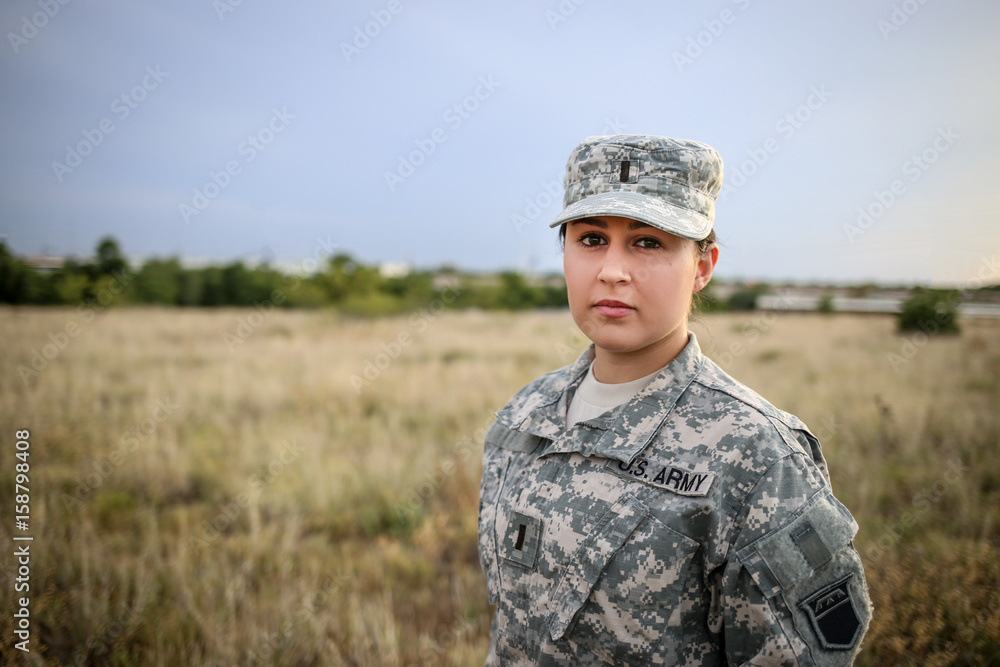Female in Army Uniform