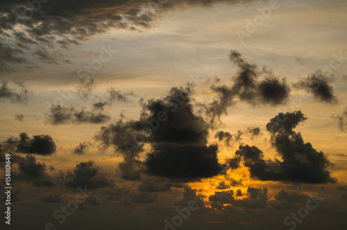 Cloudy sunset over the Andaman sea